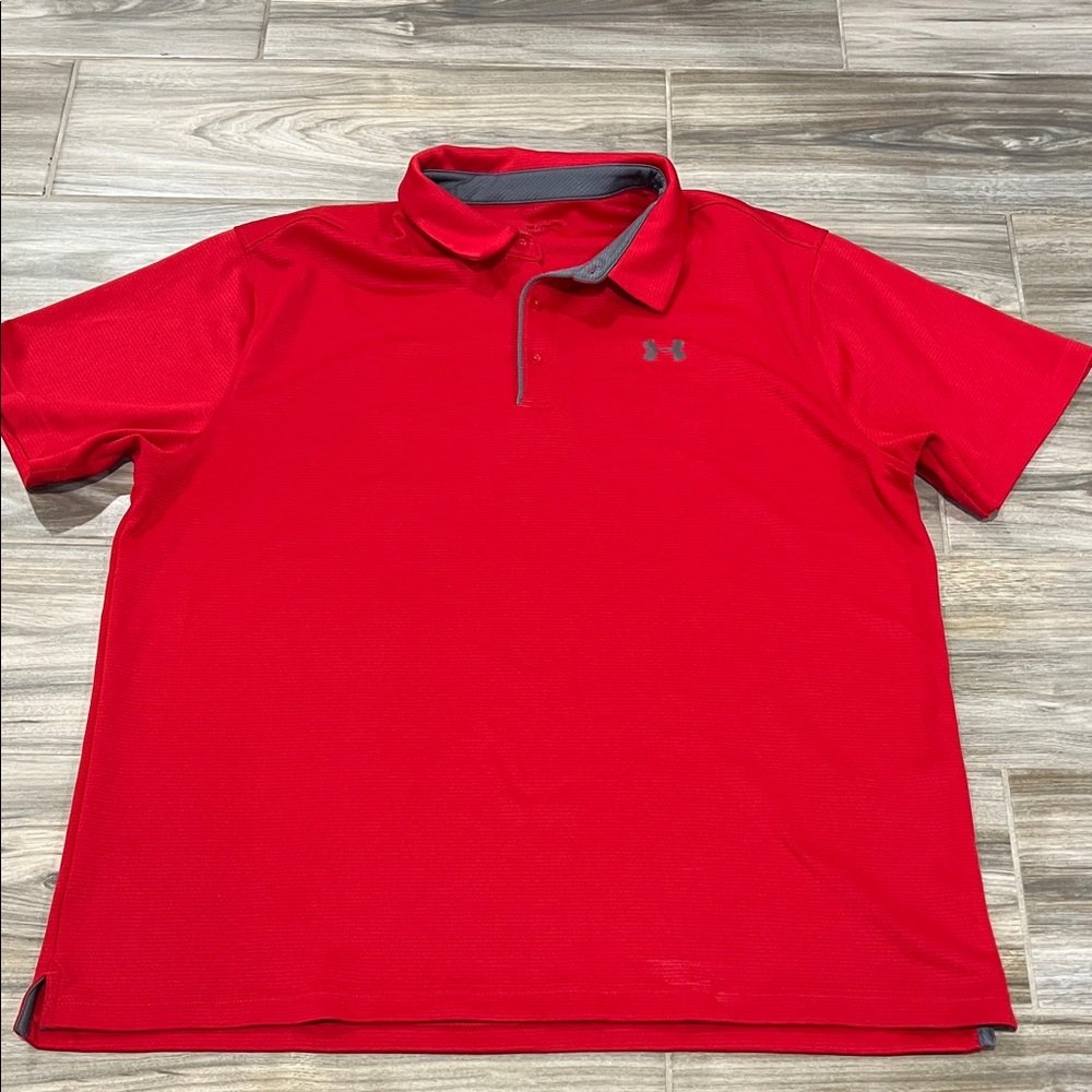 Under Armour Men's Bright Red Polo Shirt